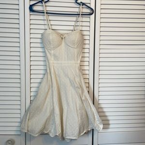 White Swiss dot/eyelet sundress